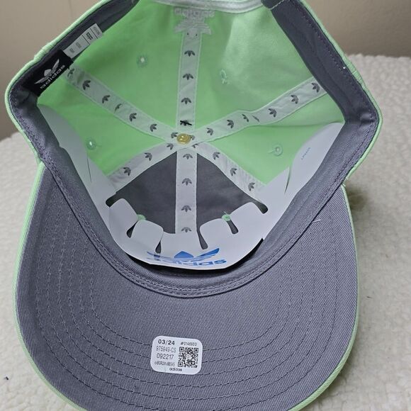 NWT Adidas Relaxed Strap-Back Hat Semi Green Spark OS - Picture 5 of 6